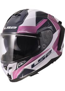 LS2 FF817 Challenger II Flaman, full face helmet , color: Matt White/Black/Pink , size: XXL