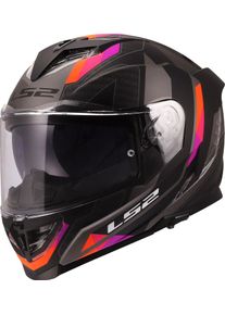 LS2 FF818 Storm III Sporty, full face helmet , color: Matt Black/Dark Grey/Pink/Orange , size: M