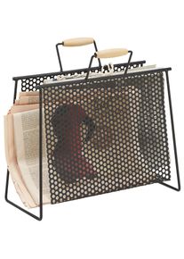 Zeitungsst&auml;nder in Schwarz/Naturfarben