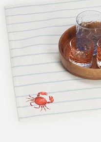 bonprix Set acccesorii masă din bumbac organic ( 2 buc.), albastru, Lxl 50/35 cm