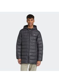 Daunenjacke adidas Sportswear "ESS 3S LD HD PA", Herren, Gr. L, schwarz, Obermaterial: 100% Polyester. Wattierung: 80% Entendaune, 20% Federn, Jacken Daunenjacke, Winterjacke Herren