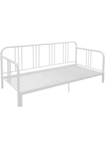Metallbett OTTO HOME "Trento Bett Bettgestell Doppelbett Ausziehbett", wei&szlig;, wei&szlig;, wei&szlig;, B:94cm H:94cm L:207cm, Betten, Metallbett, Daybett mit Ausziefunktion im Landhausdesign wei&szlig;