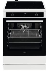AEG Induktions-Standherd "CIB6644BBW", Energieeffizienz: A, wei&szlig;, Herdsets, mit Restw&auml;rmeanzeige, mit SteamBake-Funktion, mit AirFry-Funktion, Induktions-Standherd