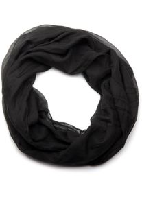 Loop styleBREAKER "Seidiger unifarbener Loop", Damen, schwarz, Obermaterial: 100% Viskose CV., Modisch, Modet&uuml;cher Loop