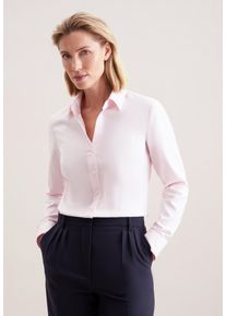 Hemdbluse Seidensticker "Schwarze Rose", Damen, Gr. XXL (44), rosa, 100% Baumwolle, unifarben, slim fit, ohne Ausschnitt, Blusen Hemdbluse, 1/1 Kragen Uni