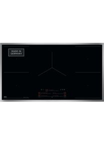 AEG Induktions-Kochfeld "TK95IN08UB", schwarz, B:89,6cm H:49cm T:50,6cm, Kochfelder, mit Edelstahlrahmen, mit Hob&sup2;Hood Abzugssystem, mit f&uuml;nf Kochzonen, Induktions-Kochfeld