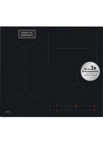 AEG Induktions-Kochfeld "TO64ICOFIT", schwarz, B:58cm H:4,4cm T:51cm, Kochfelder, mit Hob&sup2;Hood Dunstabzug, Topferkennung, mit &Ouml;ko-Timer, Induktions-Kochfeld
