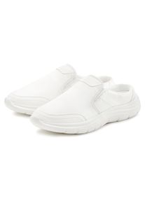 Sabot John Devin "Clog, Pantolette, Schlappen, Slipper, Slip-On-Sneaker", Herren, Gr. 41, wei&szlig;, Obermaterial: 80% Lederimitat, 20% Textilmaterial. Decksohle: 100% Textilmaterial. Futter: 100% Textilmaterial. Laufsohle: 100% Synthetik, unifarben, Basic, Schuhe Sabot, mit leichter Sohle, Unisex VEGAN