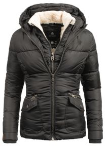 Winterjacke Navahoo "Winterjacke Megan", Damen, Gr. XS, schwarz, Obermaterial: 100% Polyester PES. Obermaterial: Futter: 100% Polyester PES. 100% Polyester PES., Jacken Winterjacke