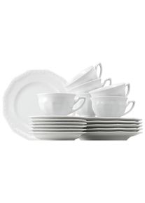 Rosenthal Kaffeeservice, Wei&szlig;, Keramik, 18-teilig, 180 ml,180 ml, Geschirr, Geschirrsets, Kaffeeservice