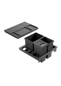 HKT Einbauabfallsammler, Hellgrau, Kunststoff, 18 2X 8 l, 40.7x34x49.1 cm, Haushalt & Reinigung, Reinigung, M&uuml;lleimer & Abfallsammler