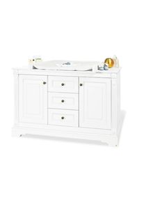 Pinolino , Wei&szlig; , Holzwerkstoff , 2 F&auml;cher , 3 Schublade(n) Schubladen , 150x101x78 bzw 58 cm , Baby, Babyzimmer, Wickelkommoden