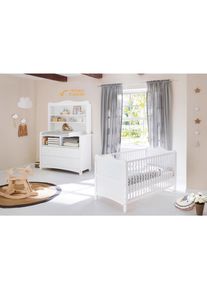 Pinolino , Wei&szlig; , Holzwerkstoff , Kiefer , teilmassiv , 2 Schublade(n) Schubladen , zum Juniorbett umbaubar, h&ouml;henverstellbar, Sprossen mit Normabstand, Aufbauanleitung im Karton, Lattenrost inklusive, Schlupfsprossen , Kinder- & Jugendzimmer, Komplette Jugendzimmer