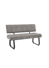 Mid.you , Dunkelgrau , Textil , Vintage , 140x90x64 cm , Typenauswahl , Esszimmer, B&auml;nke, Polsterb&auml;nke