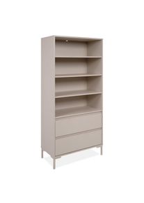 Mid.you , Kaschmir , Holzwerkstoff , 3 F&auml;cher , 2 Schublade(n) Schubladen , 77.5x165x40 cm , Kleinm&ouml;bel, Regale, B&uuml;cherregale