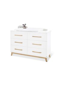 Pinolino , Wei&szlig; , Holz , Esche,Kiefer,Kiefer , massiv , 140x78x105 cm , Baby, Babyzimmer, Wickelkommoden