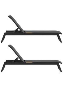 Sonnenliege Mexico ca. 60x35x200 Schwarz