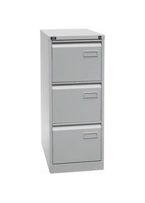 Bisley Hangmappenkast LIGHT, enkele rij, 3 laden, A4, lichtgrijs