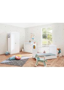 Pinolino , Wei&szlig; , Holzwerkstoff , 6 F&auml;cher , 3 Schublade(n) Schubladen , 75x90x145 cm , in verschiedenen Gr&ouml;&szlig;en erh&auml;ltlich,zum Juniorbett umbaubar, h&ouml;henverstellbar, Sprossen mit Normabstand, Aufbauanleitung im Karton, Lattenrost inklusive, Schlupfsprossen , Kinder- & Jugendzimmer, Komplette Jugendzimmer