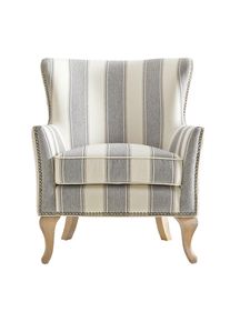 Mid.you , Grau , Holz, Metall, Textil , 82x89x73 cm , gepolsterte Armlehnen , Wohnzimmer, Sessel, Ohrensessel