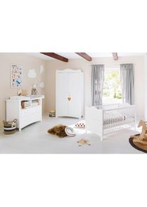 Pinolino , Wei&szlig; , Holzwerkstoff , Kiefer , teilmassiv , 3 F&auml;cher , 2 Schublade(n) Schubladen , zum Juniorbett umbaubar, h&ouml;henverstellbar, Sprossen mit Normabstand, Aufbauanleitung im Karton, Lattenrost inklusive, Schlupfsprossen , Kinder- & Jugendzimmer, Komplette Jugendzimmer