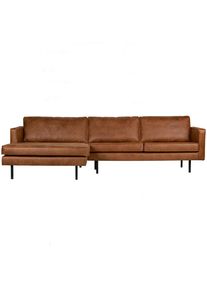 Livetastic , Cognac , Textil, Leder , Echtleder , Rindleder , Ottomane links, L-Form , 300x155 cm , Made in EU , Armteil links, Armteil rechts , Wohnzimmer, Sofas & Couches, Wohnlandschaften, Ecksofas