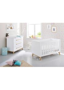 Pinolino , Wei&szlig;, Eschefarben , Holzwerkstoff , 3 Schublade(n) Schubladen , 78x88x149 cm , zum Juniorbett umbaubar, h&ouml;henverstellbar, Sprossen mit Normabstand, Aufbauanleitung im Karton, Lattenrost inklusive, Schlupfsprossen , Kinder- & Jugendzimmer, Komplette Jugendzimmer