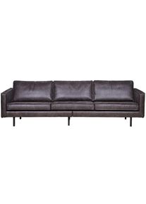 Livetastic , Schwarz , Metall, Leder , Kombination Echtleder/Stoff , Rindleder , F&uuml;llung: Silikon, Schaumstoffflocken,Silikon, Schaumstoffflocken , 277x85x86 cm , Made in EU , Wohnzimmer, Sofas & Couches, Sofas, 3er Sofas