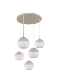 Globo , Opal, Wei&szlig;, Sandfarben, Beige , Metall, Glas, Textil , 120 cm , CE , beliebig k&uuml;rzbar , Beleuchtung, Innenleuchten, H&auml;ngeleuchten