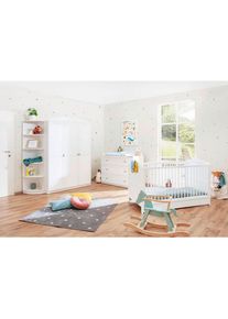 Pinolino , Wei&szlig; , Holzwerkstoff , 6 F&auml;cher , 3 Schublade(n) Schubladen , in verschiedenen Gr&ouml;&szlig;en erh&auml;ltlich,zum Juniorbett umbaubar, h&ouml;henverstellbar, Sprossen mit Normabstand, Aufbauanleitung im Karton, Lattenrost inklusive, Schlupfsprossen , Kinder- & Jugendzimmer, Komplette Jugendzimmer