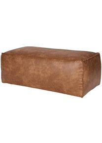 Livetastic , Cognac , Leder , Kombination Echtleder/Stoff , rechteckig , 120x43x60 cm , Made in EU , Wohnzimmer, Hocker