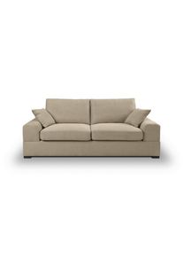 Mid.you , Beige , Textil , F&uuml;llung: Kaltschaum , 221x93 cm , FSC MIX , Armteil links, Armteil rechts , Wohnzimmer, Sofas & Couches, Sofas, 3er Sofas