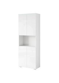 Livetastic , Wei&szlig;, Wei&szlig; Hochglanz , Holzwerkstoff , 4 F&auml;cher , 68x181.9x33 cm , FSC , B&uuml;rom&ouml;bel, Aktenschr&auml;nke & Aktenregale, Aktenschr&auml;nke