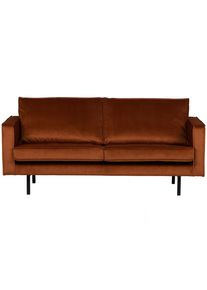Livetastic , Rostfarben , Metall, Textil , F&uuml;llung: Polyurethan (PUR),Silikon, Schaumstoffflocken , 190x85x86 cm , Made in EU , Wohnzimmer, Sofas & Couches, Sofas, 2er Sofas