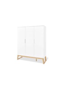 Pinolino , Wei&szlig;, Eschefarben , Holz, Holzwerkstoff , Esche , massiv , 5 F&auml;cher , 2 Schublade(n) Schubladen , 156x187x52 cm , in verschiedenen Gr&ouml;&szlig;en erh&auml;ltlich , Baby, Babyzimmer, Babyzimmerschr&auml;nke