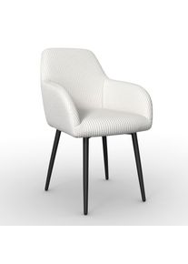 Armlehnstuhl Alani Creme Cord Gepolstert