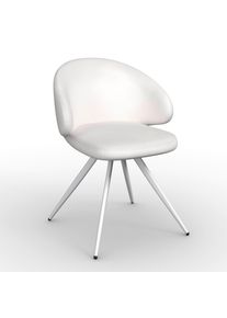 Armlehnstuhl Adele Creme Samt Gepolstert