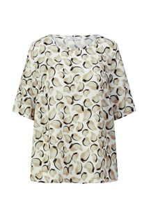 Peter Hahn - Bluse mit Rundhals-Ausschnitt, weiss, Gr. 44, Viskose