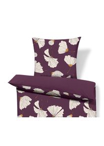 Tchibo - Pościel z zimowego dżerseju, liliowa, rozmiar niestandardowy