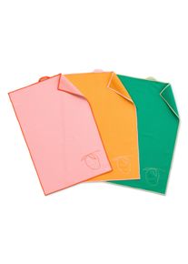 Tchibo - Ścierki do naczyń - kolor: pomarańczowy/zielony