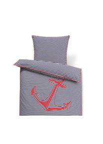Tchibo - Pościel perkalowa - kolor: czerwony/biały