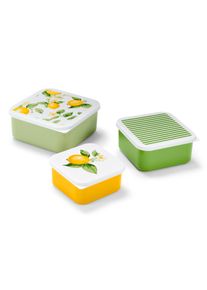 Tchibo - Pojemniki na kanapki - kolor: biały/ż&oacute;łty