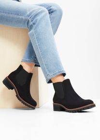 bonprix Chelsea-Boots mit Profilsohle, schwarz, Gr.42, Sch&ouml;ner Chelsea Boot im Casual-Look