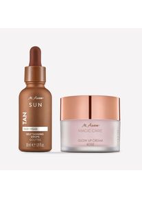 Glow Up Cr&egrave;me Ros&eacute; Visage Booster d'&Eacute;clat & Self Tanning Drops Autobronzant Visage - M. Asam MAGIC CARE