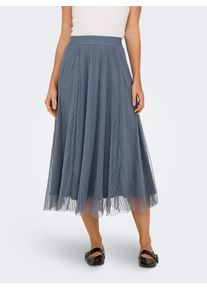 Maxirock Only "ONLLAVINA SKIRT JRS", Damen, Gr. XS, flint stone, Jersey, Obermaterial: 100% Polyester, unifarben, wadenlang, R&ouml;cke Maxirock, Polyester