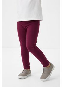 Leggings happy girls, M&auml;dchen, Gr. 140, N-Gr, lila (berry), Strick, Obermaterial: 60% Polyester, 35% Baumwolle, 5% Elasthan, unifarben, eng kn&ouml;chellang, Hosen Leggings, w&auml;rmend und elastisch