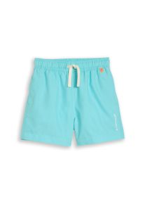 Strandshorts Tom Tailor, Jungen, Gr. 92/98, N-Gr, river teal, Web, Obermaterial: 100% Polyester. Futter: 100% Polyester, unifarben, l&auml;ssig geschnitten kurz, Hosen Strandshorts, mit Kordelzug, f&uuml;r Boys