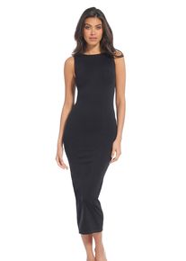Unterkleid MAGIC BODYFASHION "Bodycon Dress", Damen, Gr. XXL, N-Gr, schwarz, Mikrofaser, Obermaterial: 92% Polyamid, 8% Elasthan, figurbetont lang, Rundhals, Kleider Unterkleid, nahtlos, Midi-L&auml;nge
