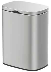 Kosmetikeimer Wenko "Sare", silber (silber matt), B:21,5cm H:29,5cm T:19cm, Edelstahl, M&uuml;lleimer, Kosmetikeimer, zur Befestigung an der Wand, 5 Liter