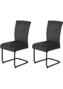 Freischwinger OTTO HOME "LINA", grau, grau, B:46cm T:60cm, St&uuml;hle, Freischwinger, Komfortsitz mit Federkern